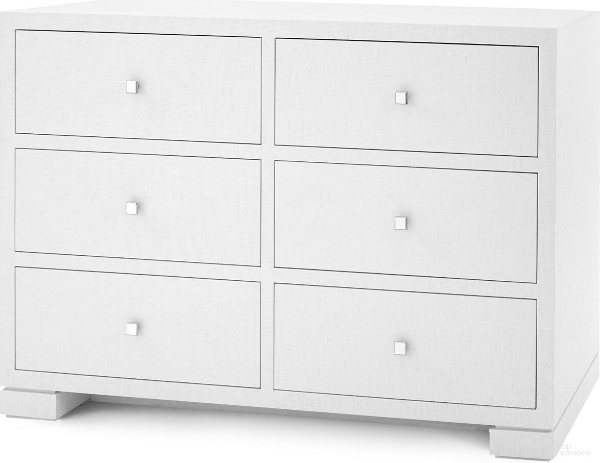 The appearance of Frances Extra Large 6-Drawer In Chiffon White designed by Villa & House in the transitional interior design. This white piece of furniture was selected by 1StopBedrooms from Frances Collection to add a touch of cosiness and style into your home. Sku: FRA-250-59.