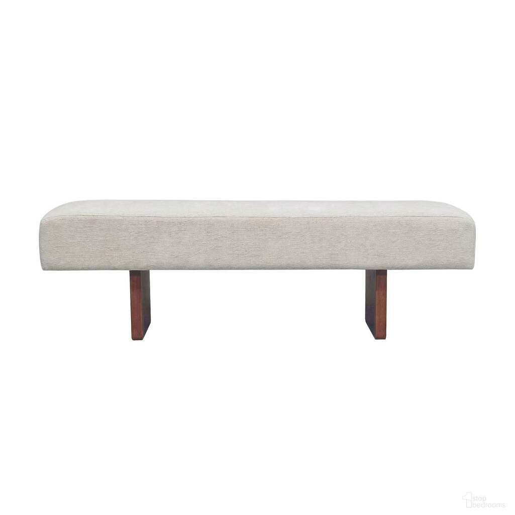 The appearance of Francesca Bench In Oatmeal Sand and Brown designed by LH Imports in the modern / contemporary interior design. This oatmeal sand/brown piece of furniture was selected by 1StopBedrooms from Francesca Collection to add a touch of cosiness and style into your home. Sku: TW018. Material: Walnut Wood.