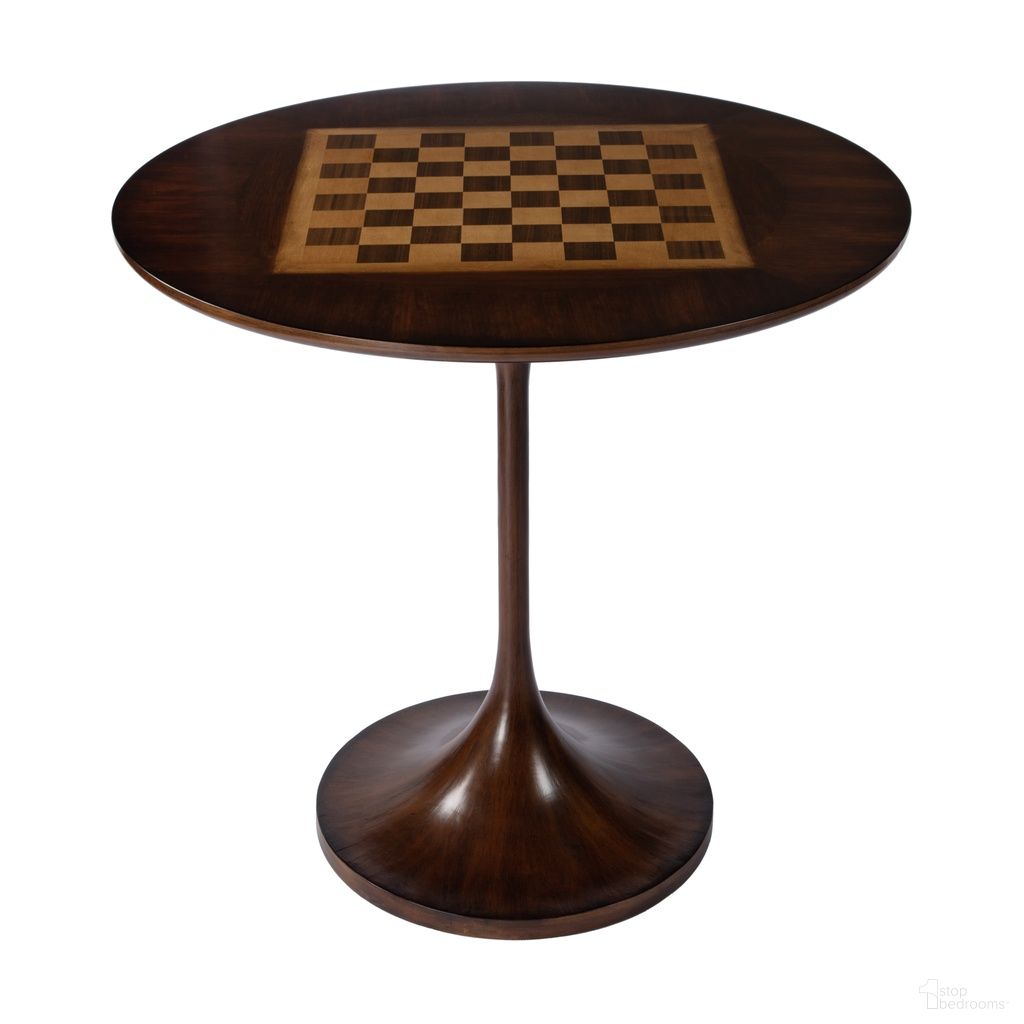 The appearance of Francis Round Pedestal Base Game Table In Medium Brown designed by Butler Specialty Company in the transitional interior design. This medium brown piece of furniture was selected by 1StopBedrooms from Francis Collection to add a touch of cosiness and style into your home. Sku: 5717011. Material: Poplar.