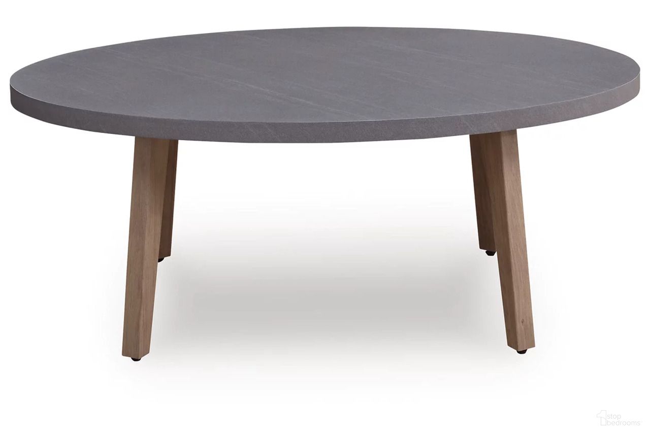 The appearance of Francis Beach Outdoor Coffee Table In Natural and Gray designed by Signature Design by Ashley in the modern / contemporary interior design. This natural/gray piece of furniture was selected by 1StopBedrooms from Francis Beach Collection to add a touch of cosiness and style into your home. Sku: P428-701. Material: Aluminium.