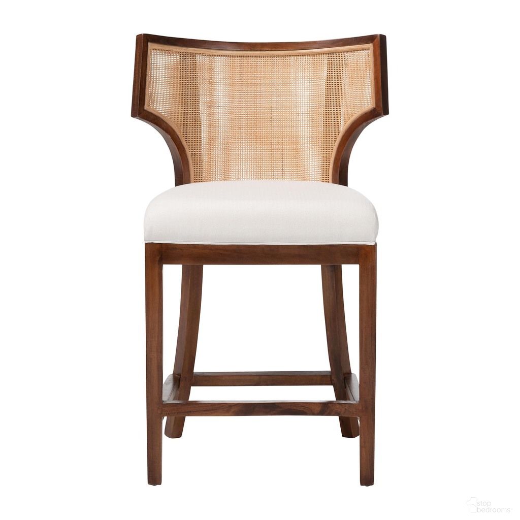 Franco Counter Stool In Light Brown and White