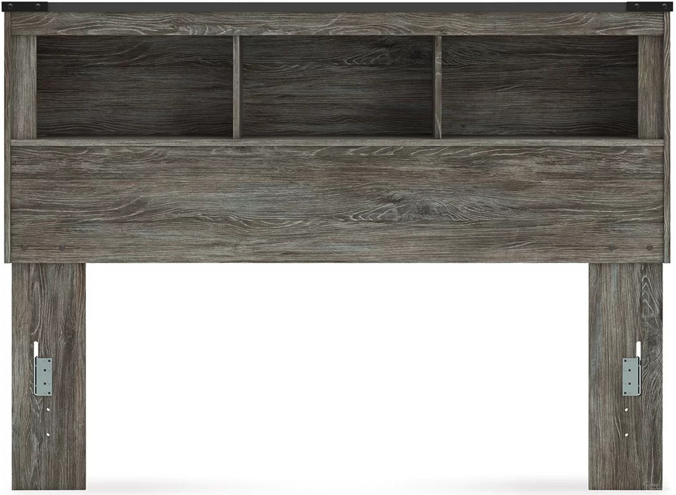 The appearance of Frandern Queen Bookcase Headboard In Gray designed by Signature Design by Ashley in the transitional interior design. This gray piece of furniture was selected by 1StopBedrooms from Frandern Collection to add a touch of cosiness and style into your home. Sku: B4480-65. Material: Wood. Bed Size: Queen.