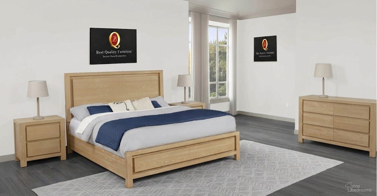 The appearance of Frank Rubberwood Panel Bedroom Set in Natural Light Oak designed by Best Quality Furniture in the transitional interior design. This natural light oak piece of furniture was selected by 1StopBedrooms from Frank Collection to add a touch of cosiness and style into your home. Sku: B730-QB-HB;B730-QB-FB;B730-QB-DR;B730-N. Bed Type: Panel Bed. Bed Size: King. Material: MDF.