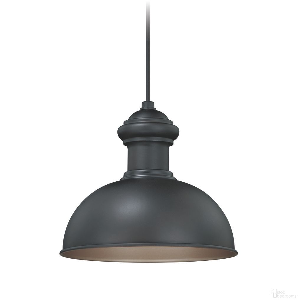 The appearance of Franklin 10 Inch Outdoor Pendant In Oil Burnished Bronze and Light Gold designed by Vaxcel in the country / farmhouse interior design. This oil burnished bronze/light gold piece of furniture  was selected by 1StopBedrooms from Franklin Collection to add a touch of cosiness and style into your home. Sku: T0152. Material: Steel.