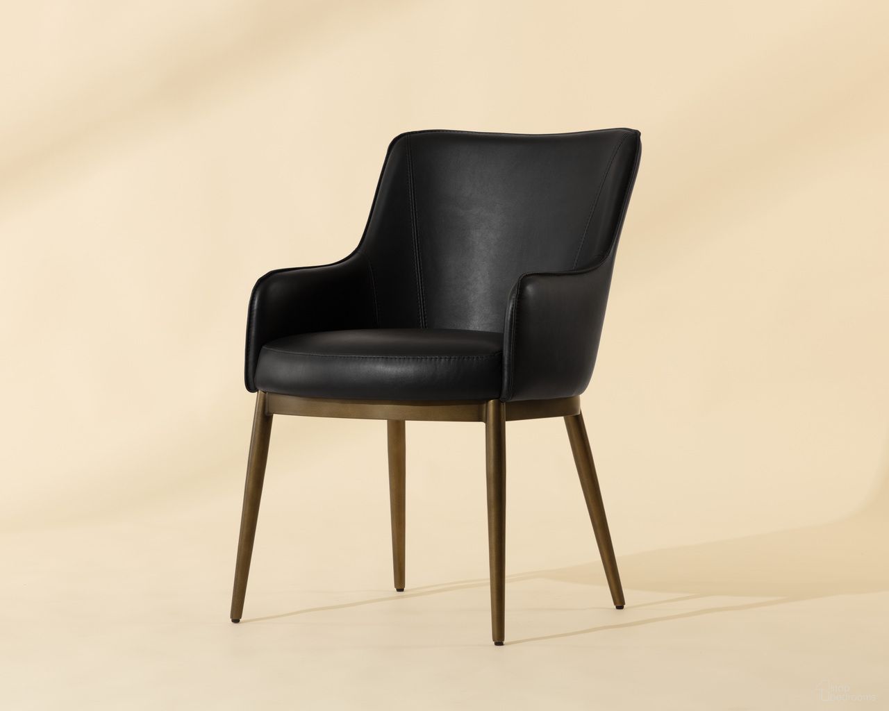 Franklin Dining Armchair In Bravo Black