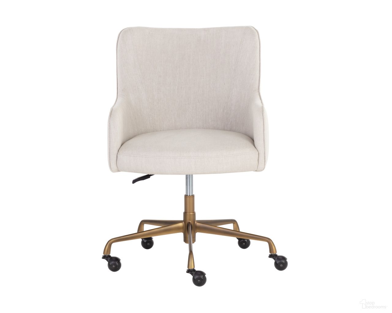 Franklin Office Chair In Beige Linen