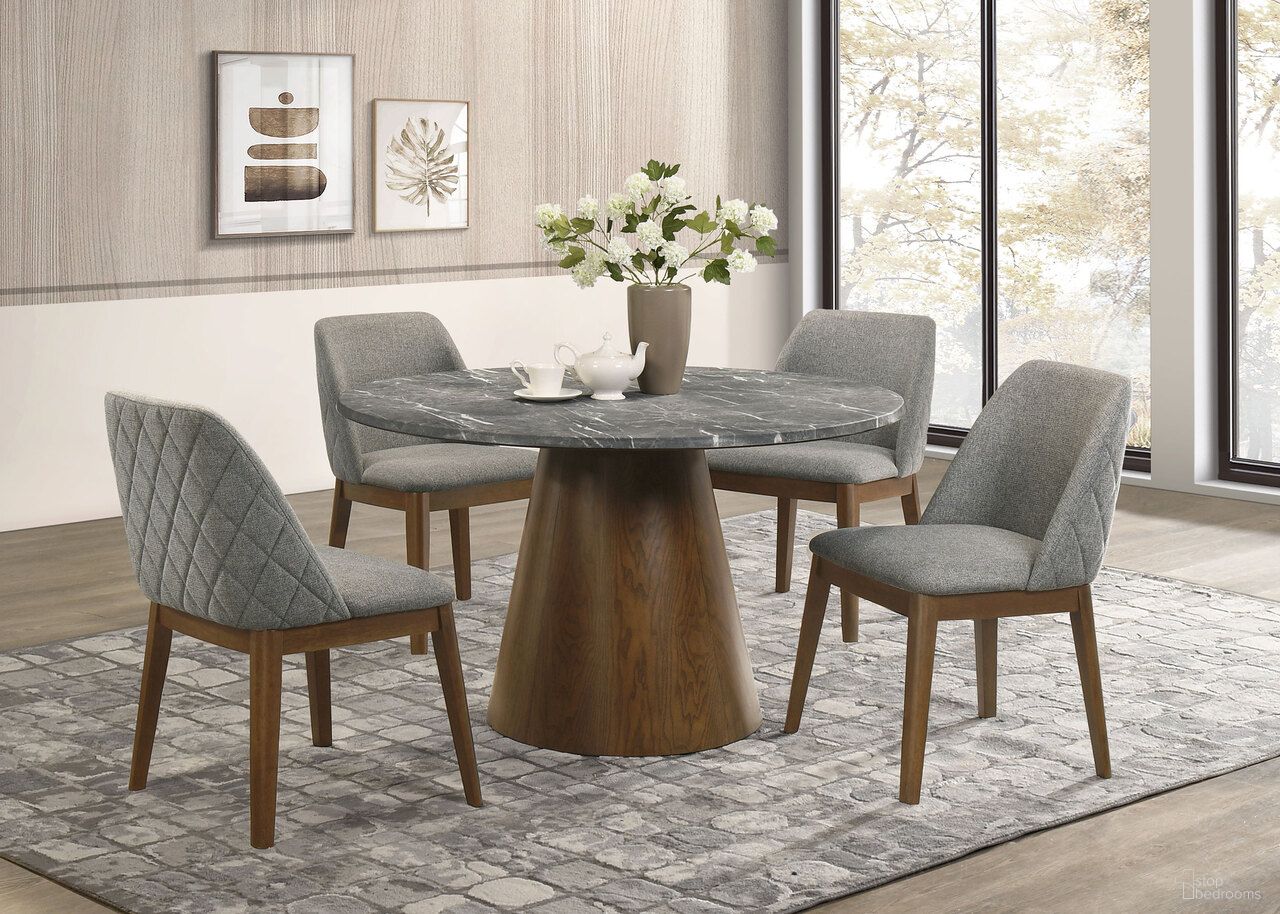 Franklin Round Dining Round Set In Grey and Dark Oak