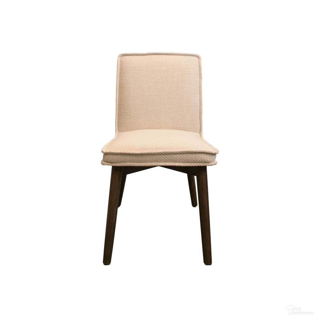 The appearance of Franklyn Dining Chair Set of 2 In Dark Brown and Pebble Cream designed by LH Imports in the modern / contemporary interior design. This dark brown/pebble cream piece of furniture  was selected by 1StopBedrooms from Franklyn Collection to add a touch of cosiness and style into your home. Sku: CR027. Material: Oak. Chair Type: Side Chair.