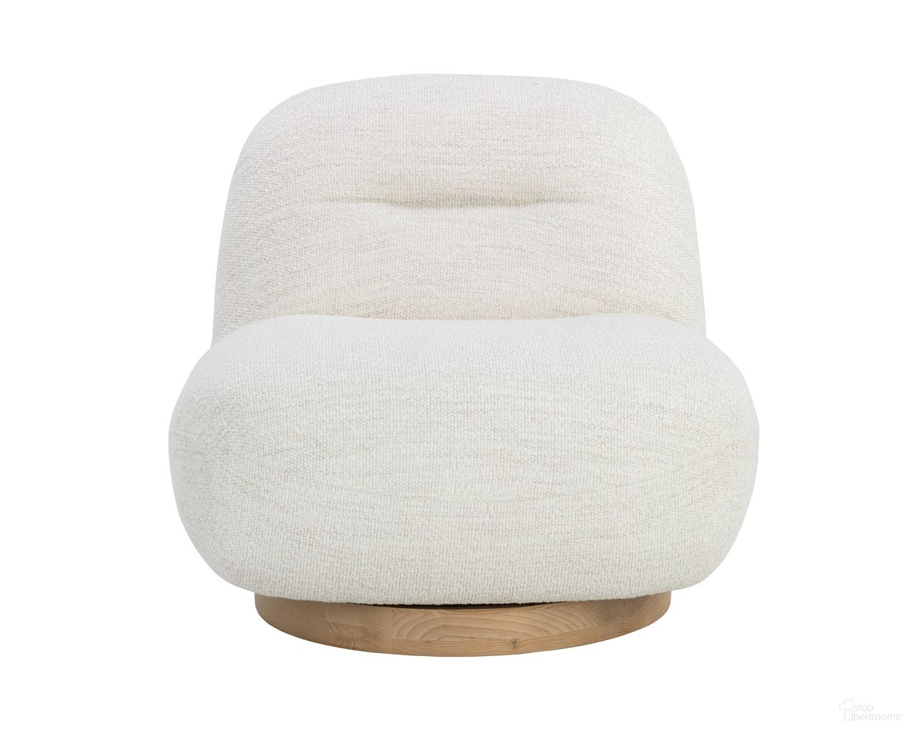 Franze Swivel Lounge Chair In Merino Pearl