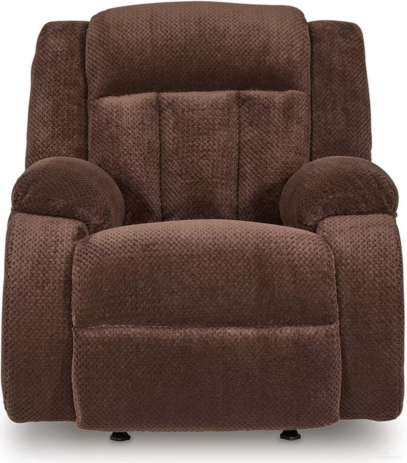 The appearance of Free Wake Power Recliner In Chocolate designed by Signature Design by Ashley in the modern / contemporary interior design. This chocolate piece of furniture  was selected by 1StopBedrooms from Free Wake Collection to add a touch of cosiness and style into your home. Sku: NC2140698. Material: Fabric.