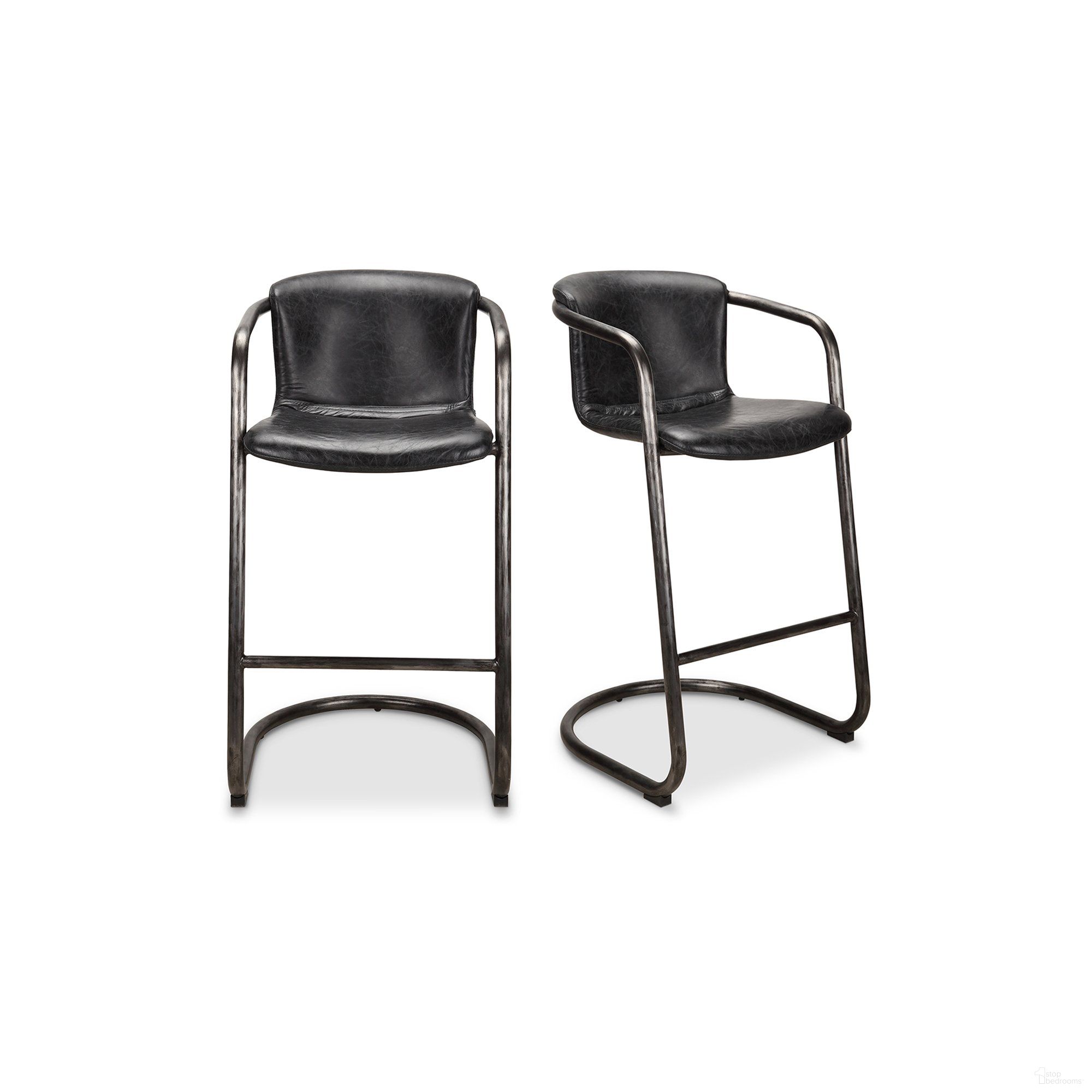 Freeman Black Bar Stool Set of 2