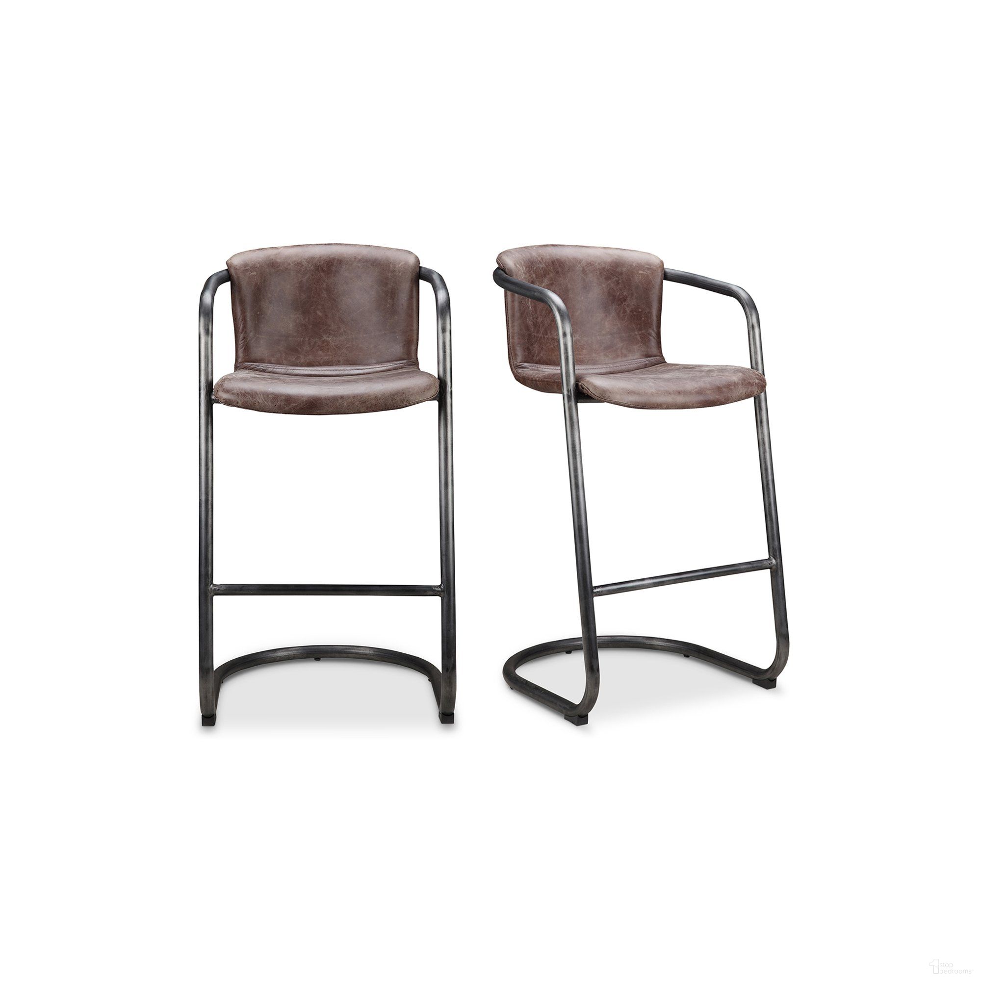 Freeman Brown Bar Stool Set of 2