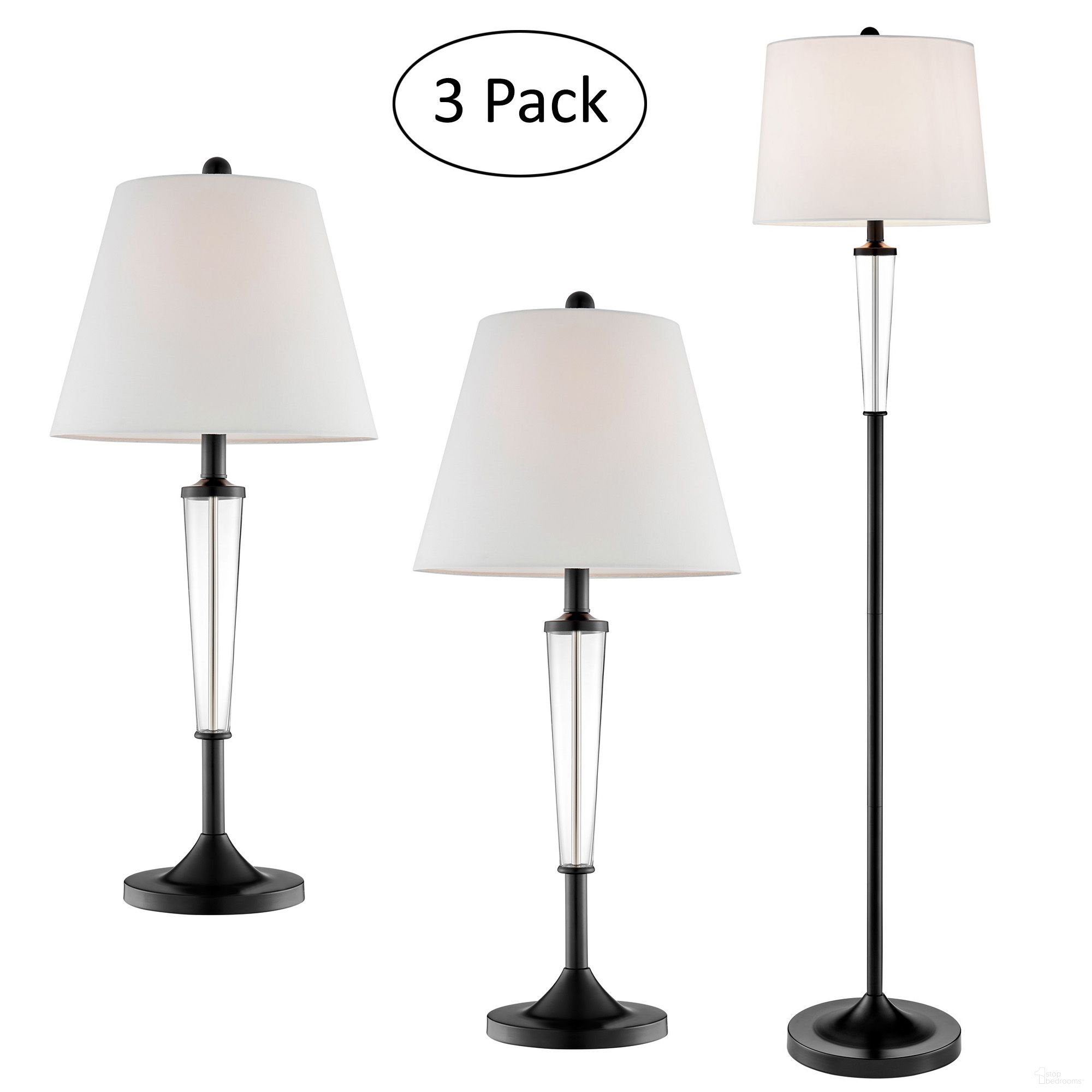 Freida Table Lamp Set of 3 In Black