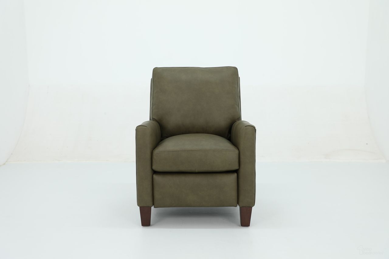 The appearance of Fremont Push Thru The Arms Recliner In Olive designed by BarcaLounger in the traditional interior design. This olive piece of furniture was selected by 1StopBedrooms from Fremont Collection to add a touch of cosiness and style into your home. Sku: 71542531038. Material: Leather.