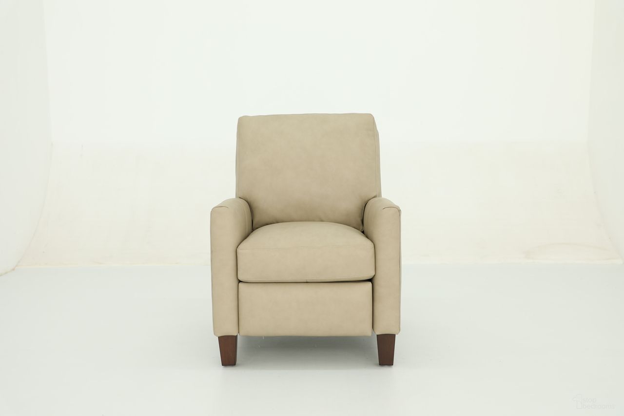 The appearance of Fremont Push Thru The Arms Recliner In Stone designed by BarcaLounger in the traditional interior design. This stone piece of furniture was selected by 1StopBedrooms from Fremont Collection to add a touch of cosiness and style into your home. Sku: 71542530981. Material: Leather.