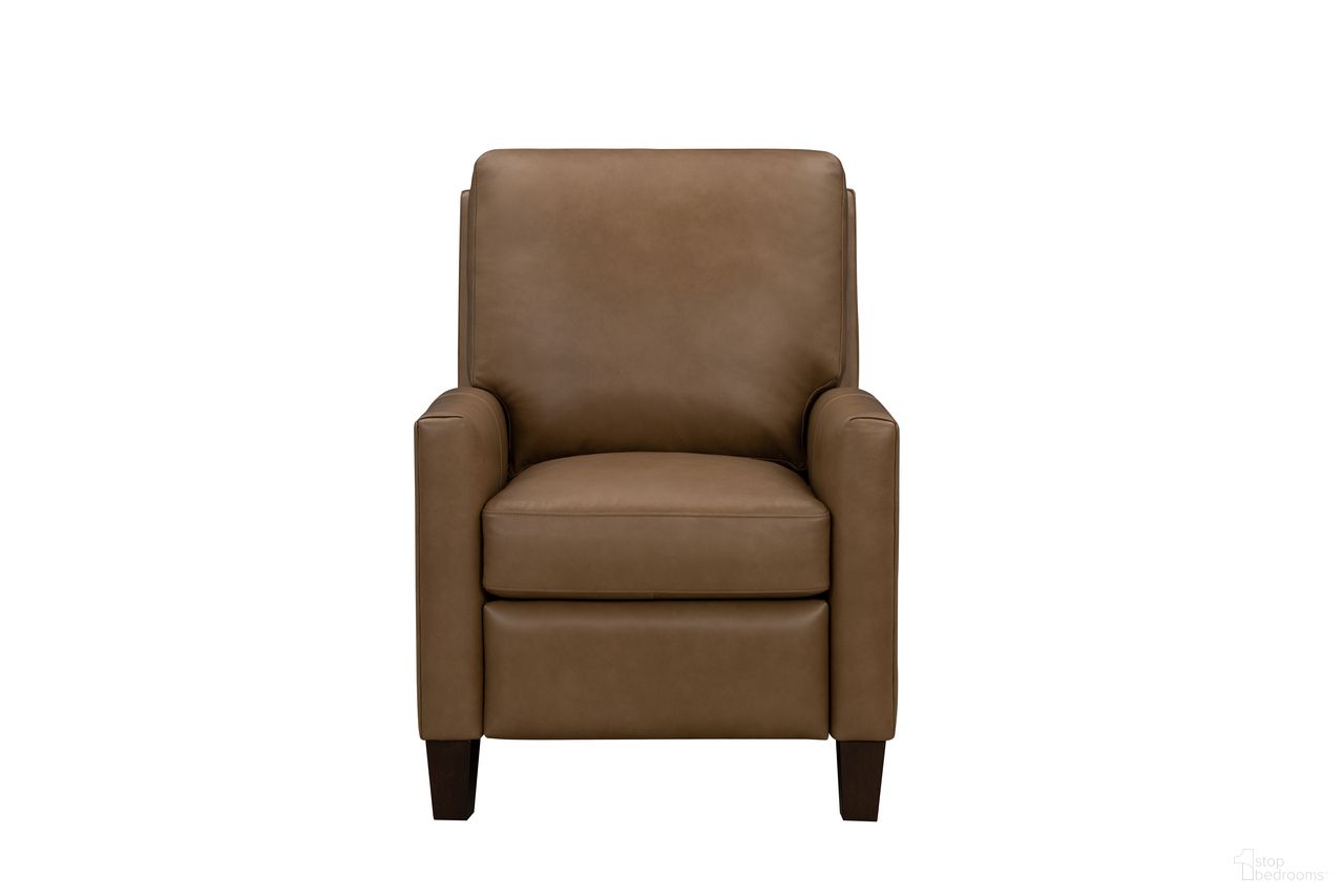 The appearance of Fremont Push Thru The Arms Recliner In Toffee designed by BarcaLounger in the traditional interior design. This toffee piece of furniture  was selected by 1StopBedrooms from Fremont Collection to add a touch of cosiness and style into your home. Sku: 71542572385. Material: Leather.