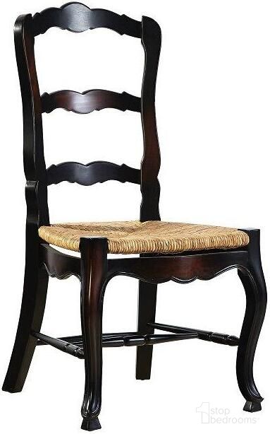 The appearance of French Ladderback Side Chair Set of 2 designed by Furniture Classics in the transitional interior design. This black piece of furniture was selected by 1StopBedrooms from French Collection to add a touch of cosiness and style into your home. Sku: 1144V1. Material: Wood. Chair Type: Side Chair.