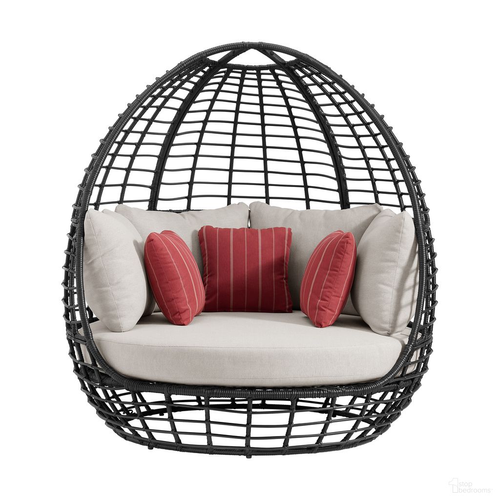 The appearance of Fresca Twin Egg Chair with 3 Pillows In Beige and Dark Grey designed by Picket House in the bohemian interior design. This beige/dark grey piece of furniture was selected by 1StopBedrooms from Fresca Collection to add a touch of cosiness and style into your home. Sku: O-16230-10311-121. Material: Foam.
