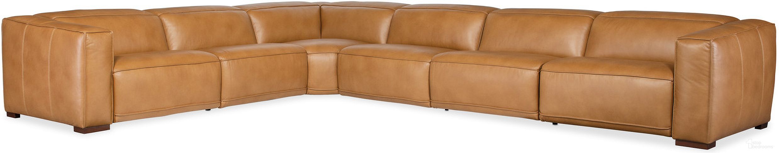 The appearance of Fresco 6 Seat Power Recline Sectional In Brown designed by Hooker in the transitional interior design. This brown piece of furniture was selected by 1StopBedrooms from MS Collection to add a touch of cosiness and style into your home. Sku: SS404-APH-080;SS404-APH-080;SS404-APPH-080;SS404-C-080;SS404-RLPPH-080. Material: Leather.