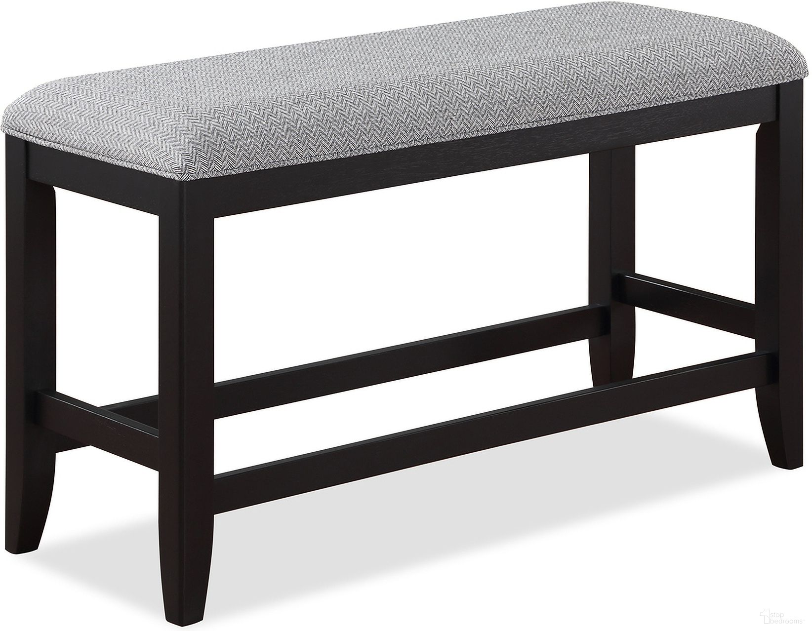 The appearance of Frey Counter Height Bench In Black designed by Crown Mark in the transitional interior design. This black piece of furniture  was selected by 1StopBedrooms from Frey Collection to add a touch of cosiness and style into your home. Sku: 2716-BENCH. Material: MDF.