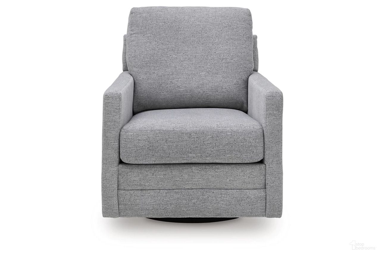 The appearance of Freybourne Next-Gen Nuvella Swivel Accent Chair In Pewter designed by Signature Design by Ashley in the transitional interior design. This pewter piece of furniture was selected by 1StopBedrooms from Freybourne Next-Gen Nuvella Collection to add a touch of cosiness and style into your home. Sku: A3000737. Material: Fabric.