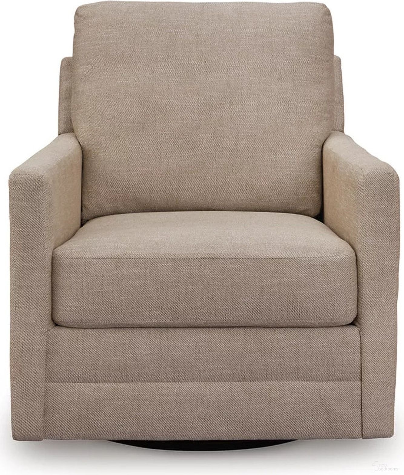 Freybourne Next-Gen Nuvella Swivel Accent Chair In Twill