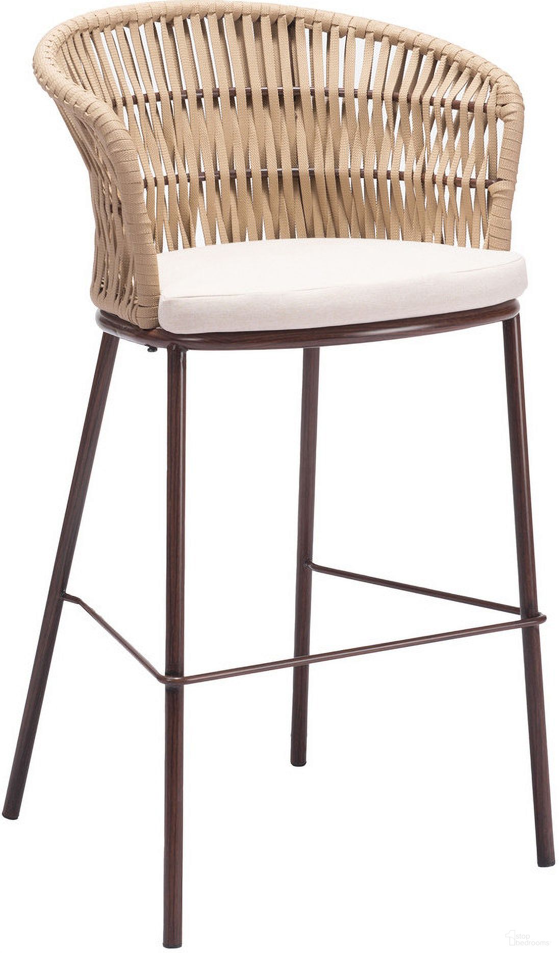 The appearance of Freycinet Barstool Set of 2 In Natural designed by Zuo Modern in the modern / contemporary interior design. This natural piece of furniture was selected by 1StopBedrooms from Freycinet Collection to add a touch of cosiness and style into your home. Sku: 703990. Material: Polyester.