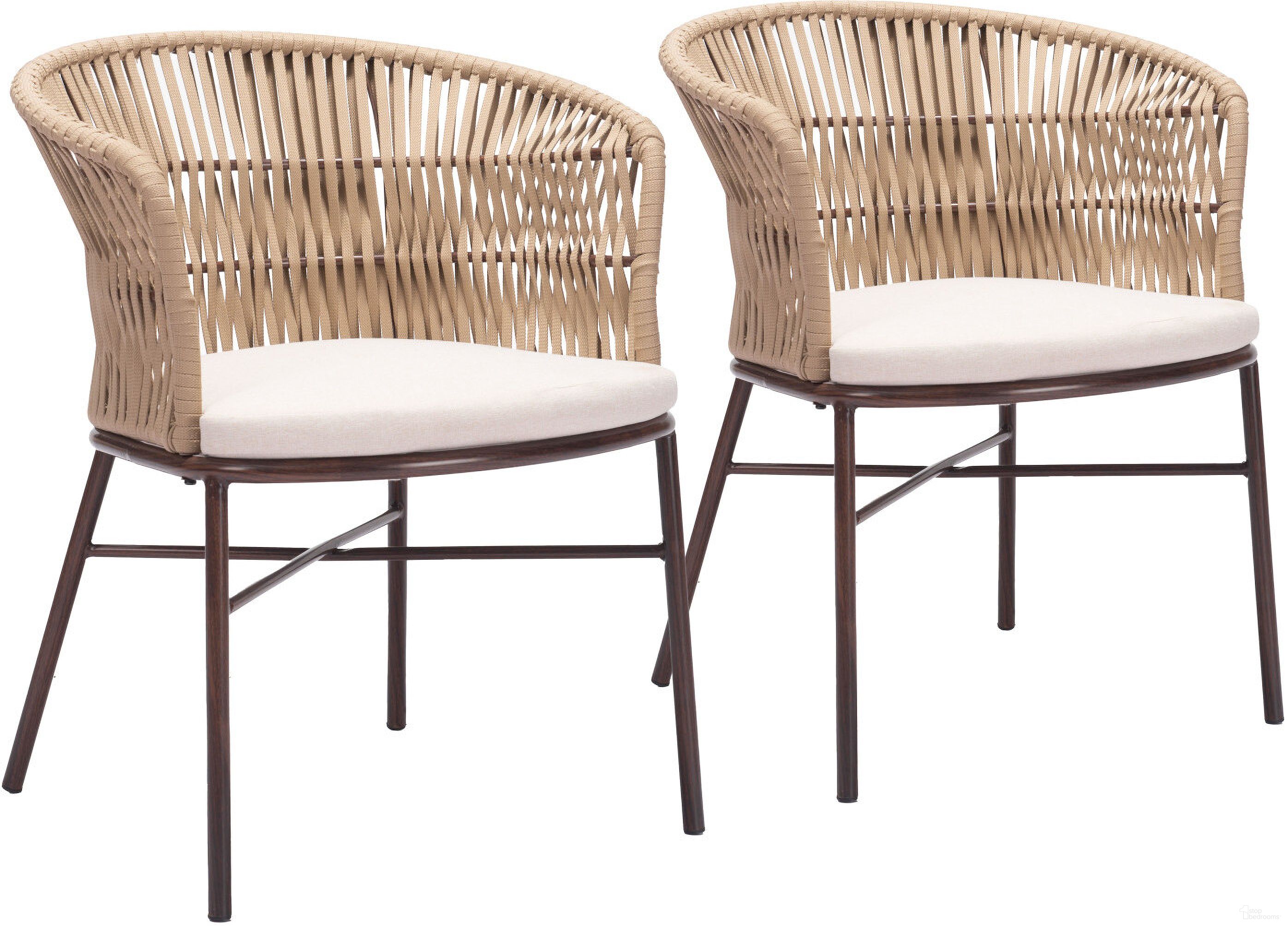 The appearance of Freycinet Dining Chair Set of 2 In Natural designed by Zuo Modern in the modern / contemporary interior design. This natural piece of furniture was selected by 1StopBedrooms from Freycinet Collection to add a touch of cosiness and style into your home. Sku: 703988. Material: Polyester. Chair Type: Arm Chair.