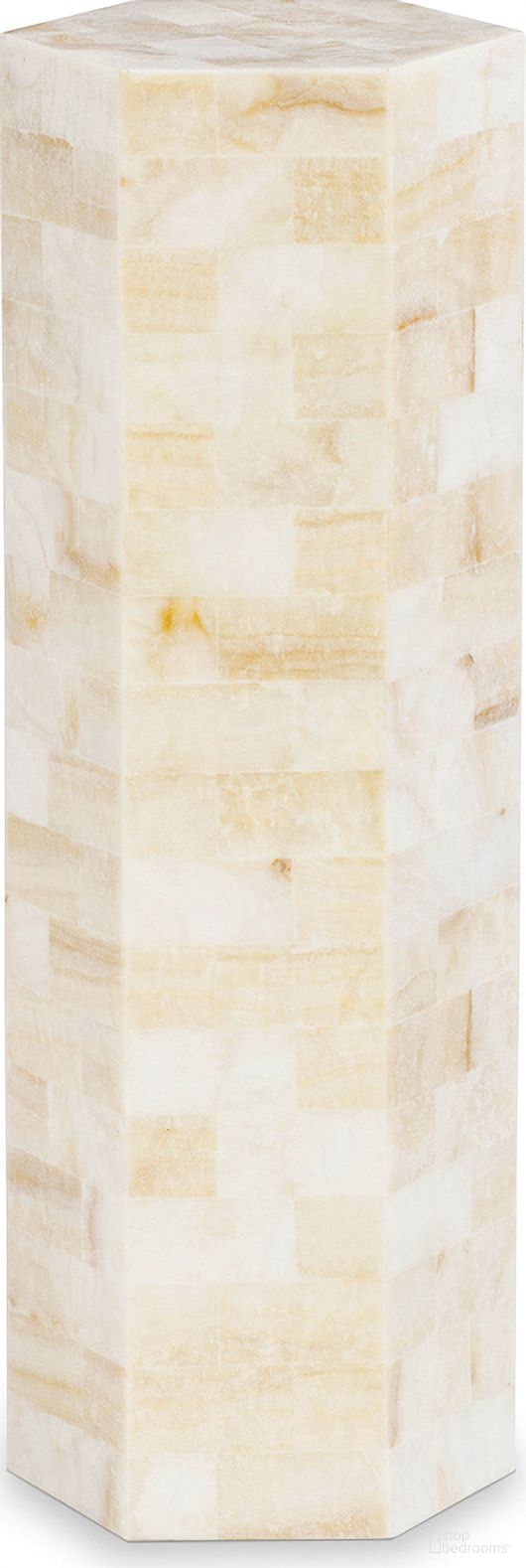 The appearance of Freyja Spot Table Small In Off White designed by Maitland-Smith in the modern / contemporary interior design. This off white piece of furniture  was selected by 1StopBedrooms from Maitland Smith Collection to add a touch of cosiness and style into your home. Sku: 8436-30. Material: Crystal.