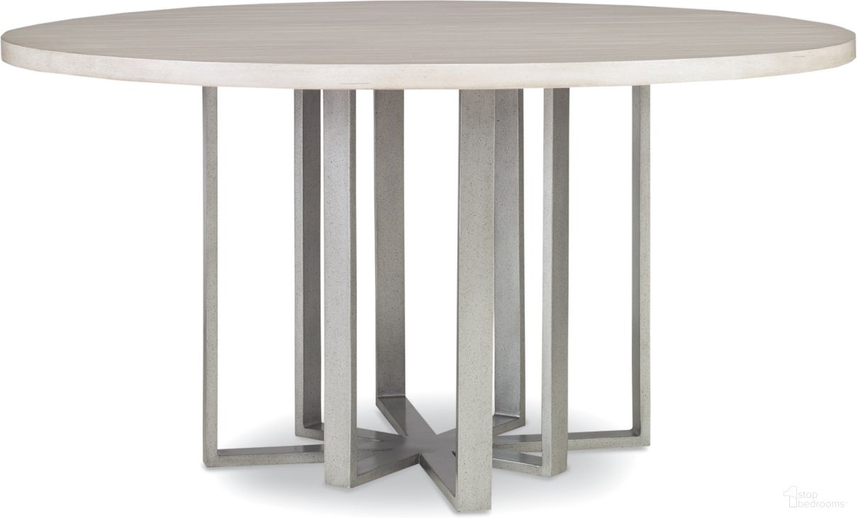 The appearance of Fripp Round Dining Table In Peninsula designed by Century Furniture in the modern / contemporary interior design. This peninsula piece of furniture  was selected by 1StopBedrooms from Curate Collection to add a touch of cosiness and style into your home. Sku: CT4007-PN. Table Base Style: Pedestal. Table Top Shape: Round. Material: Metal. Size: 60".