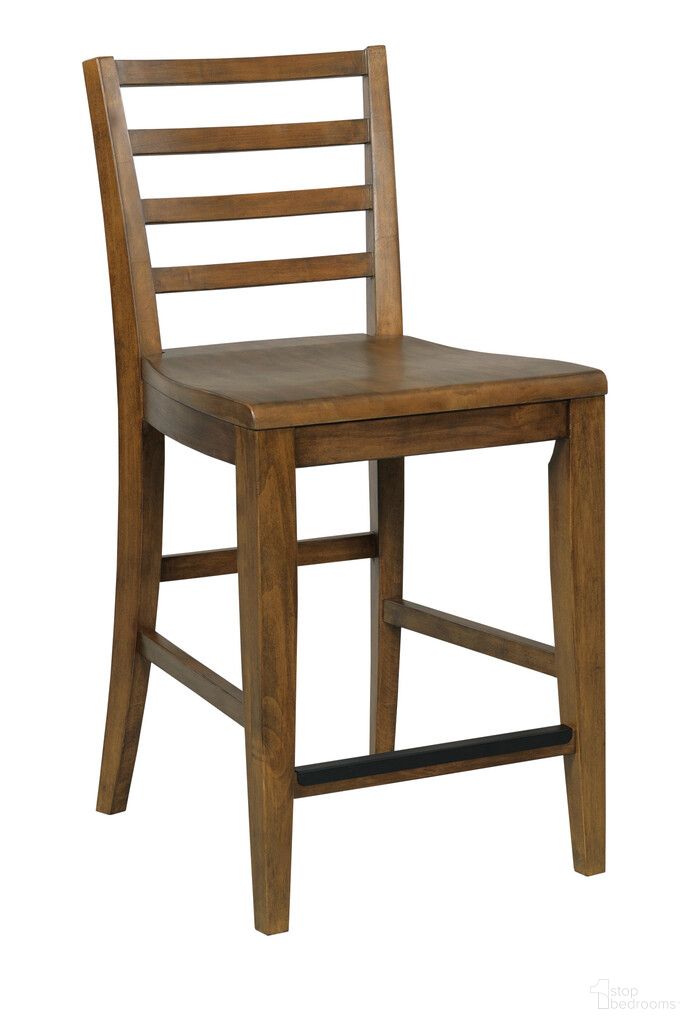 The appearance of Abode Frisco Counter Height Chair Set of 2 In Warm Brunette designed by Kincaid in the modern / contemporary interior design. This warm brunette piece of furniture was selected by 1StopBedrooms from Abode Collection to add a touch of cosiness and style into your home. Sku: 269-690. Material: Solid Wood.