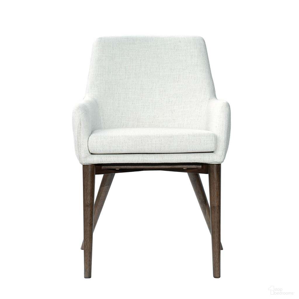 The appearance of Fritz Arm Dining Chair Set of 2 In Dark Grey and Ivory designed by LH Imports in the transitional interior design. This dark grey/ivory piece of furniture was selected by 1StopBedrooms from Fritz Collection to add a touch of cosiness and style into your home. Sku: FZV-02IVO. Material: Polyester. Chair Type: Arm Chair.