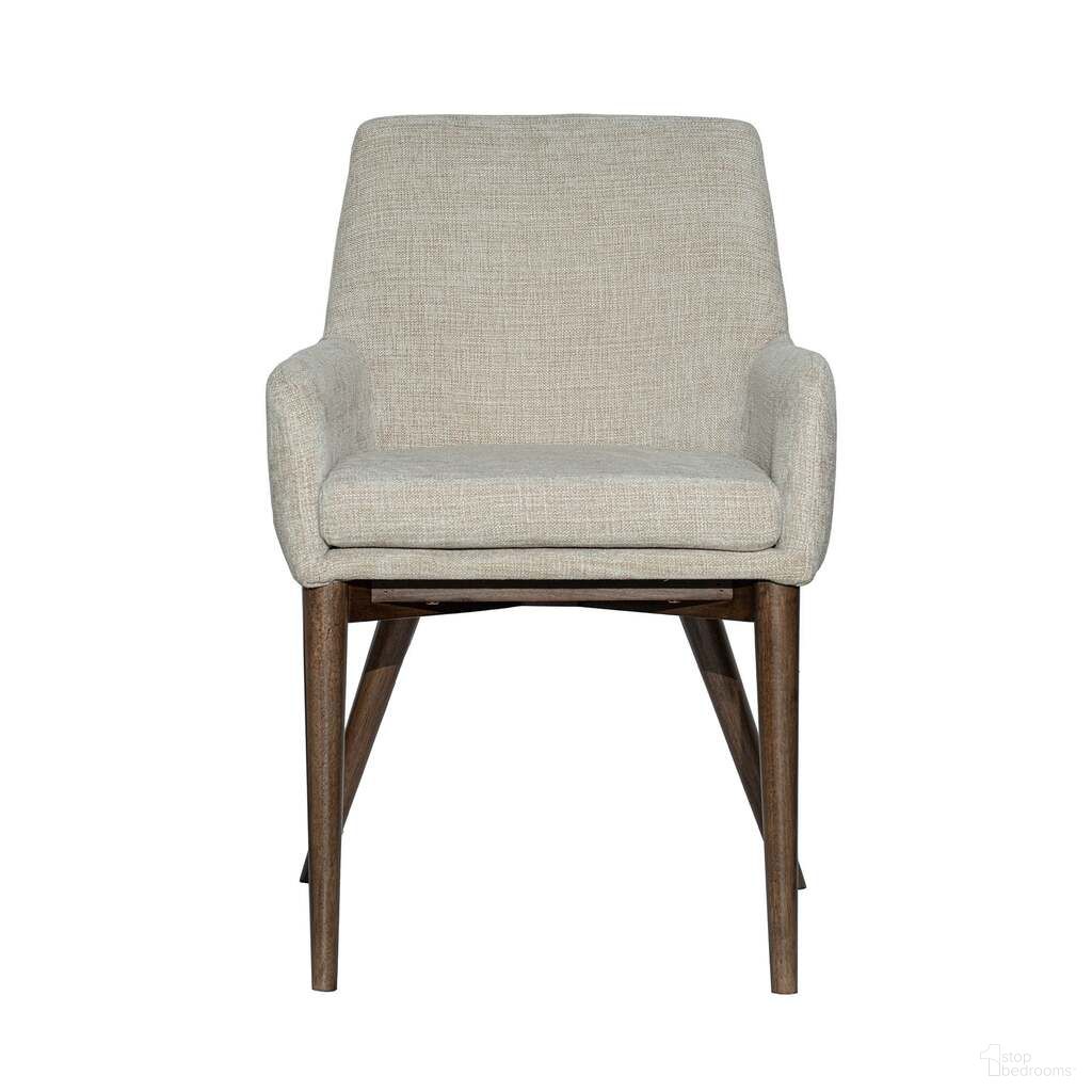 The appearance of Fritz Arm Dining Chair Set of 2 In Taupe designed by LH Imports in the transitional interior design. This taupe piece of furniture  was selected by 1StopBedrooms from Fritz Collection to add a touch of cosiness and style into your home. Sku: FZV-02TAU. Material: Polyester. Chair Type: Arm Chair.
