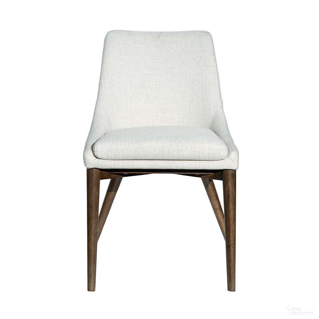 Fritz Side Dining Chair Set of 2 In Dark Grey and Ivory
