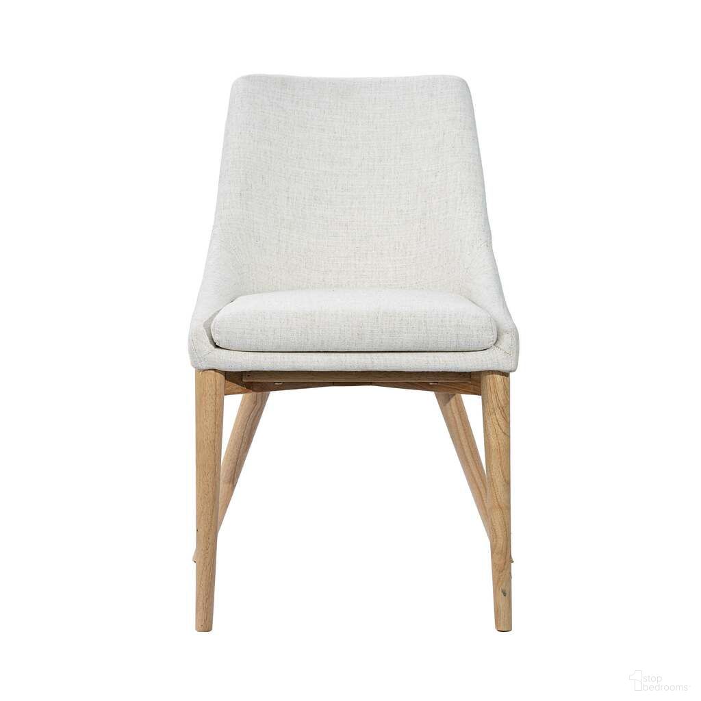 Fritz Side Dining Chair Set of 2 In Natural and Ivory
