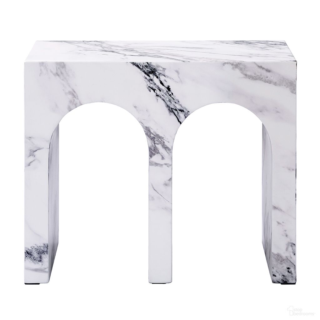 Fritzy 22 Inch End Table In Engineered Stone