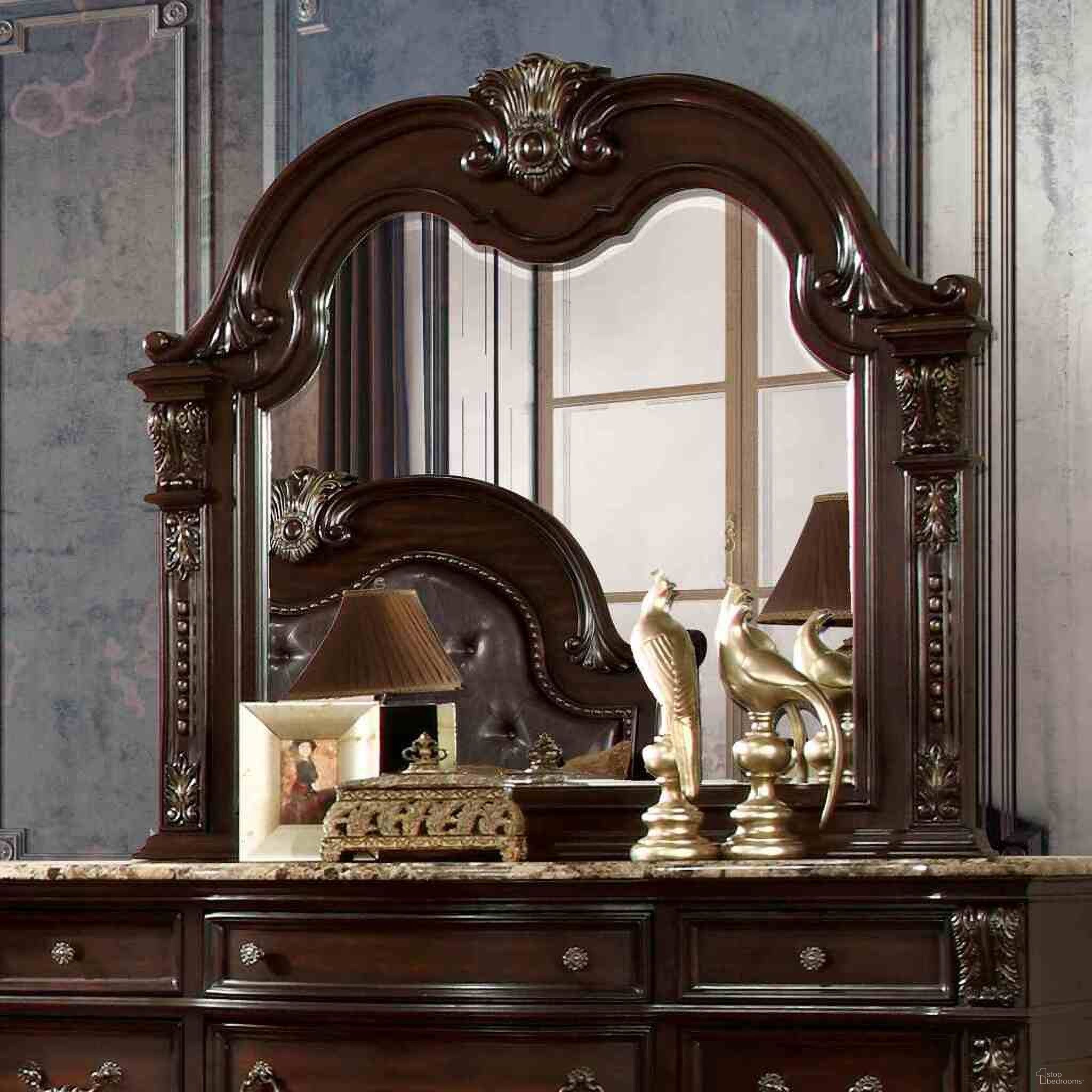 The appearance of Fromberg Mirror In Brown Cherry designed by Furniture of America in the traditional interior design. This brown cherry piece of furniture was selected by 1StopBedrooms from Fromberg Collection to add a touch of cosiness and style into your home. Sku: FM7670M. Material: Solid Wood.