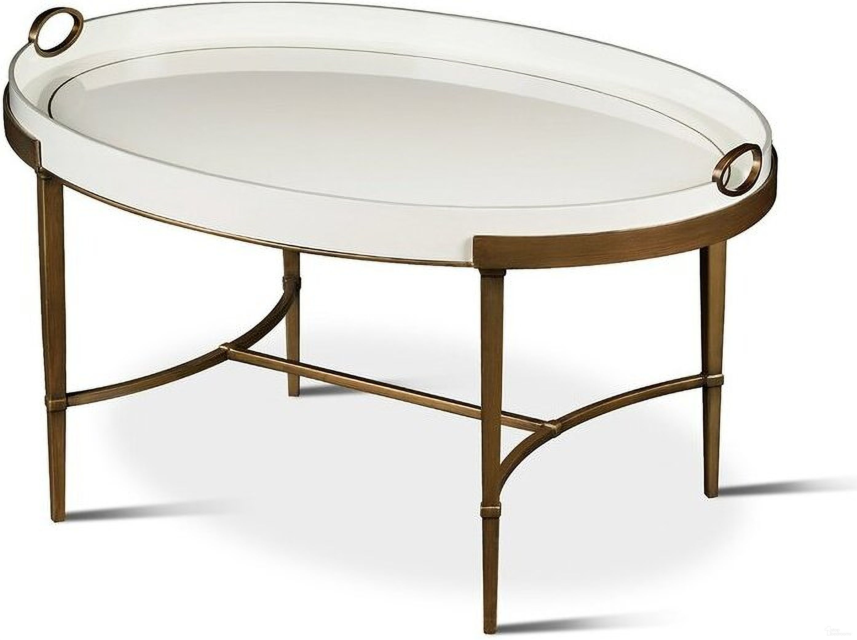 The appearance of Frost Cocktail Table In White and Gold designed by Maitland-Smith in the modern / contemporary interior design. This white/gold piece of furniture was selected by 1StopBedrooms from Maitland Smith Collection to add a touch of cosiness and style into your home. Sku: 89-0608. Material: Iron.