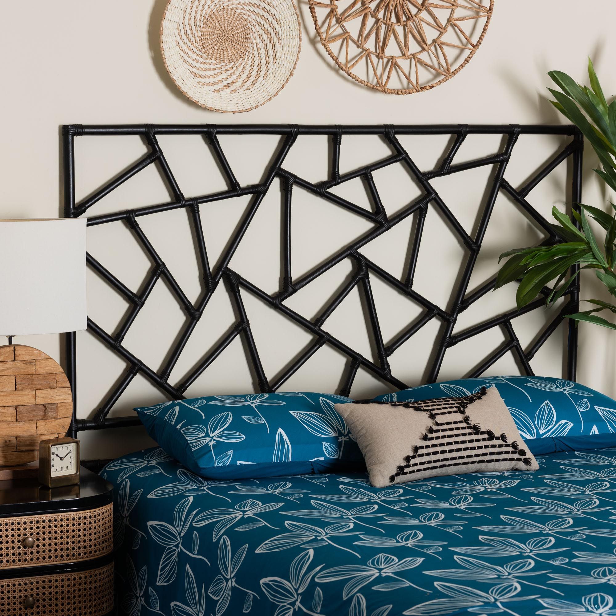 Baxton Studio Frydel Rattan Headboard