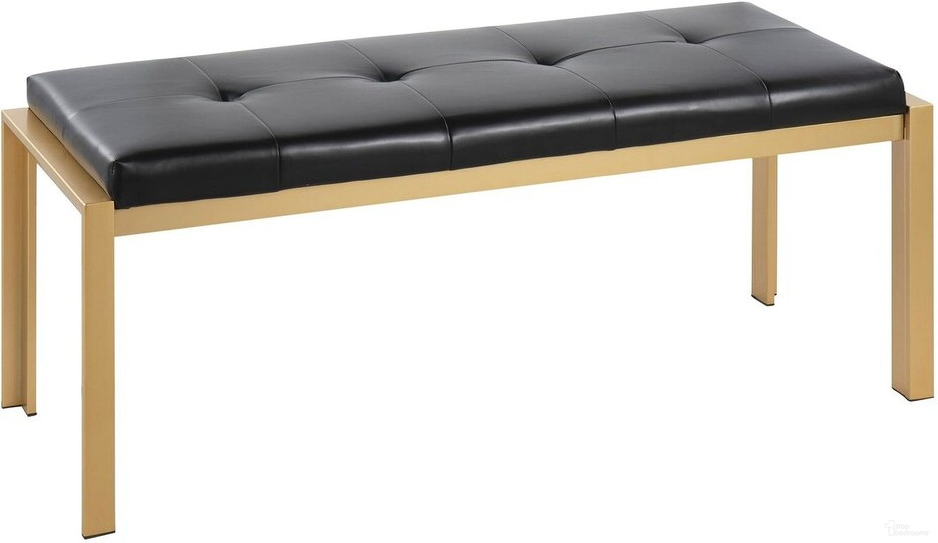 The appearance of Fuji Bench In Black and Gold designed by Lumisource in the modern / contemporary interior design. This black and gold piece of furniture was selected by 1StopBedrooms from Fuji Collection to add a touch of cosiness and style into your home. Sku: BC-FUJI AUBK. Material: Leather.