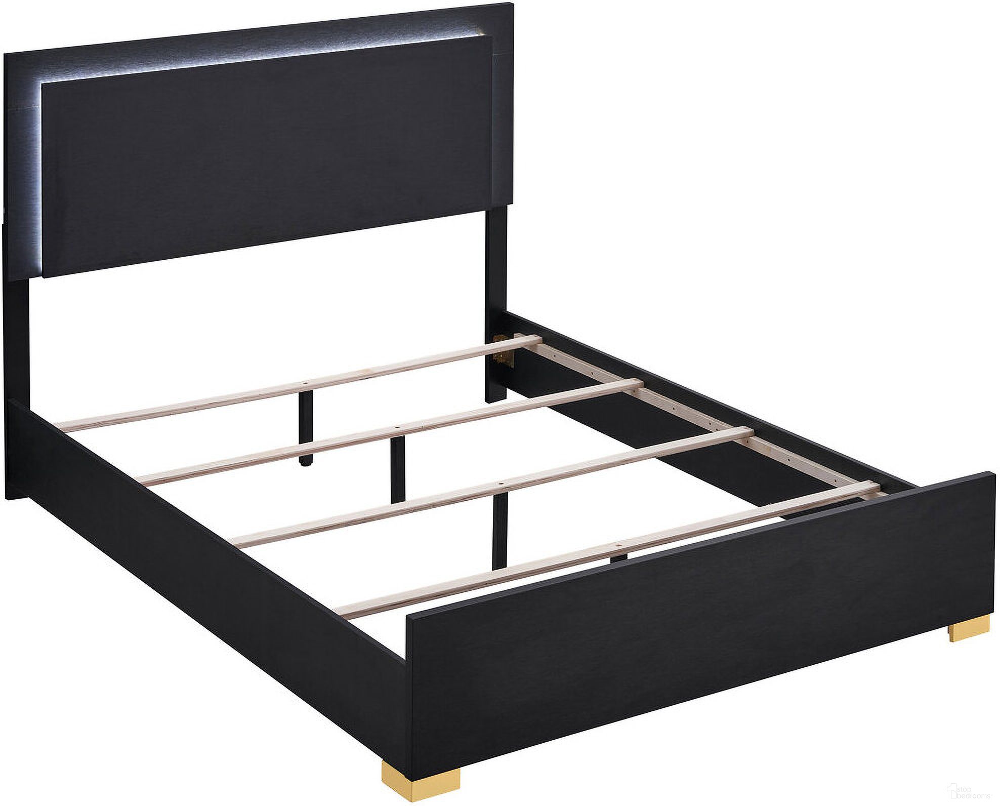 Marceline Full Bed with LED Headboard Black