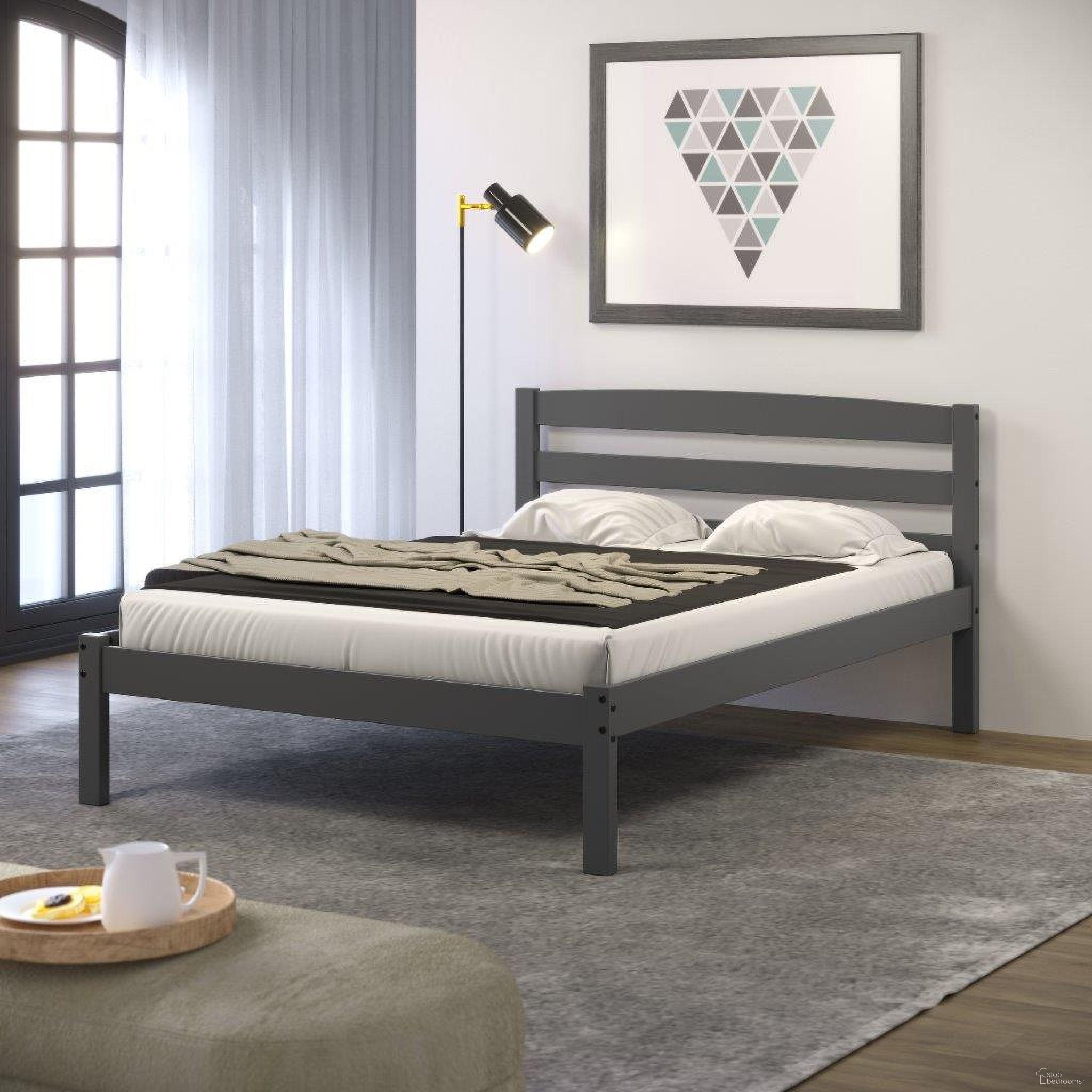 The appearance of Full Econo Bed In Dark Grey designed by DONCO kids in the modern / contemporary interior design. This dark grey piece of furniture  was selected by 1StopBedrooms from  to add a touch of cosiness and style into your home. Sku: 575-FDG. Bed Type: Platform Bed. Material: Wood. Bed Size: Full.