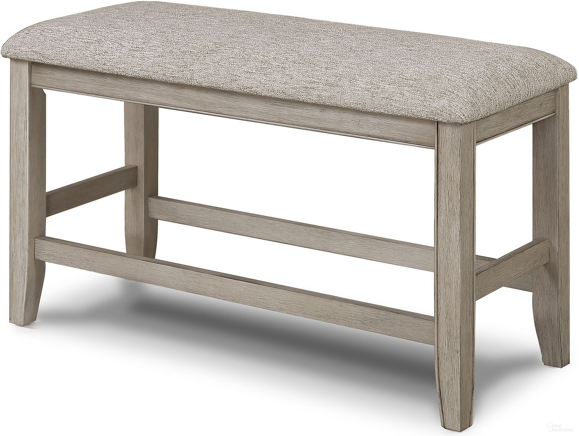 The appearance of Fulton Counter Height Bench In White Oak designed by Crown Mark in the transitional interior design. This white oak piece of furniture was selected by 1StopBedrooms from Fulton Collection to add a touch of cosiness and style into your home. Sku: 2727MB-BENCH. Material: MDF.