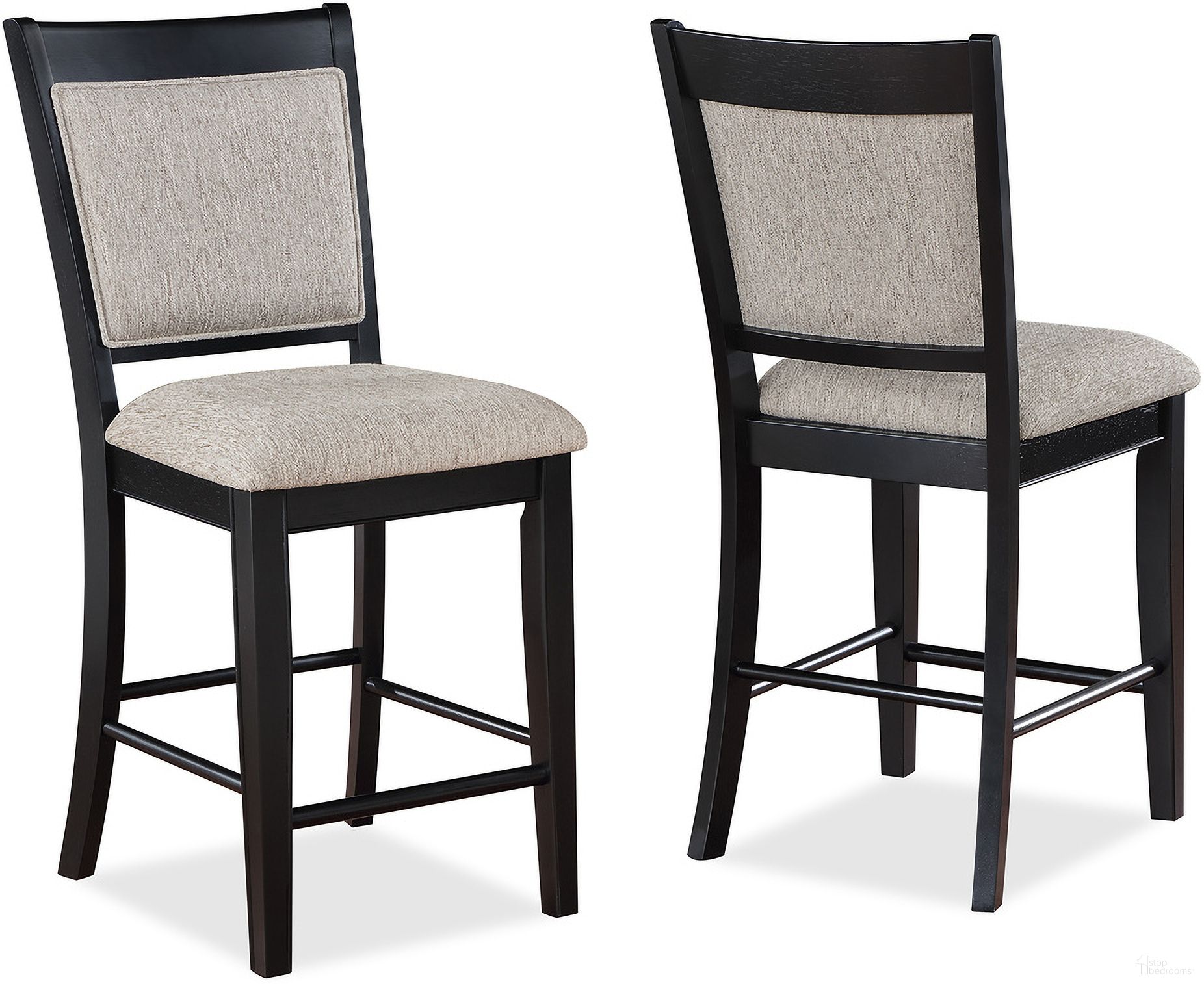The appearance of Fulton Counter Height Chair Set of 2 In Light Gray designed by Crown Mark in the transitional interior design. This light gray piece of furniture was selected by 1StopBedrooms from Fulton Collection to add a touch of cosiness and style into your home. Sku: 2727LG-S-24. Material: MDF.