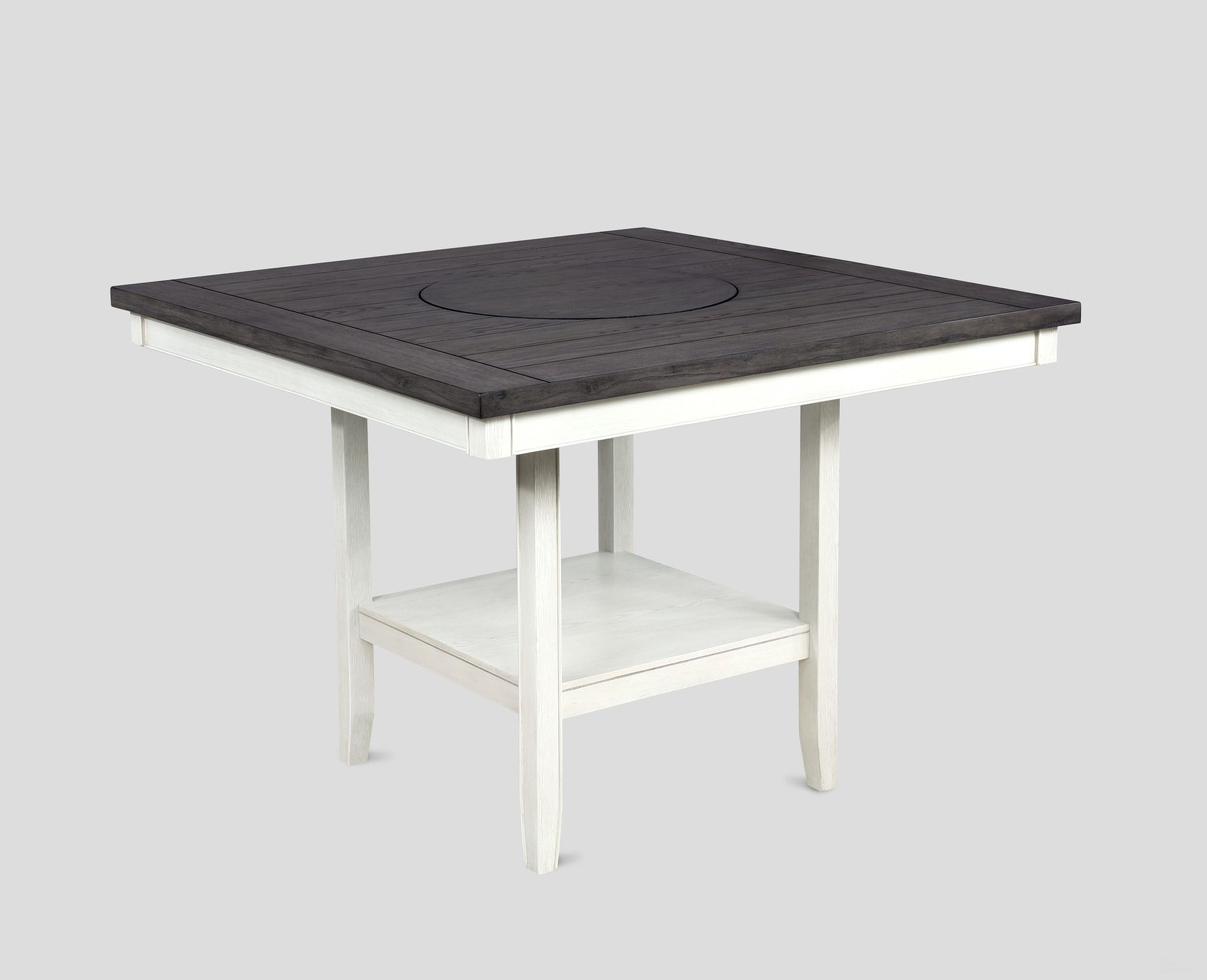 The appearance of Fulton Counter Height Table In Chalk Grey designed by Crown Mark in the transitional interior design. This chalk grey piece of furniture was selected by 1StopBedrooms from Fulton Collection to add a touch of cosiness and style into your home. Sku: 2727CG-T-4848. Table Base Style: Trestle. Table Top Shape: Square. Material: MDF. Size: 48" x 48".