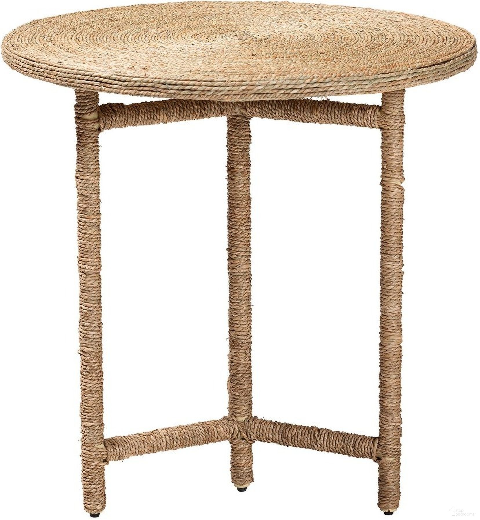The appearance of Fumito Handwoven Seagrass End Table In Natural Brown designed by Baxton Studio in the bohemian interior design. This natural brown piece of furniture  was selected by 1StopBedrooms from Fumito Collection to add a touch of cosiness and style into your home. Sku: F248-FT1-Seagrass-ET. Material: MDF.