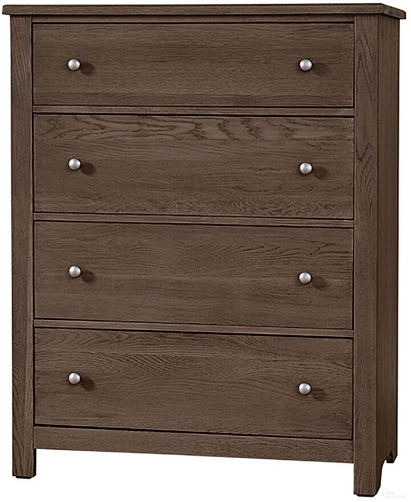 The appearance of Fundamentals 4 Drawer Chest In Grey designed by Vaughan Bassett in the transitional interior design. This grey piece of furniture was selected by 1StopBedrooms from Fundamentals Collection to add a touch of cosiness and style into your home. Sku: 11-114. Material: Wood.