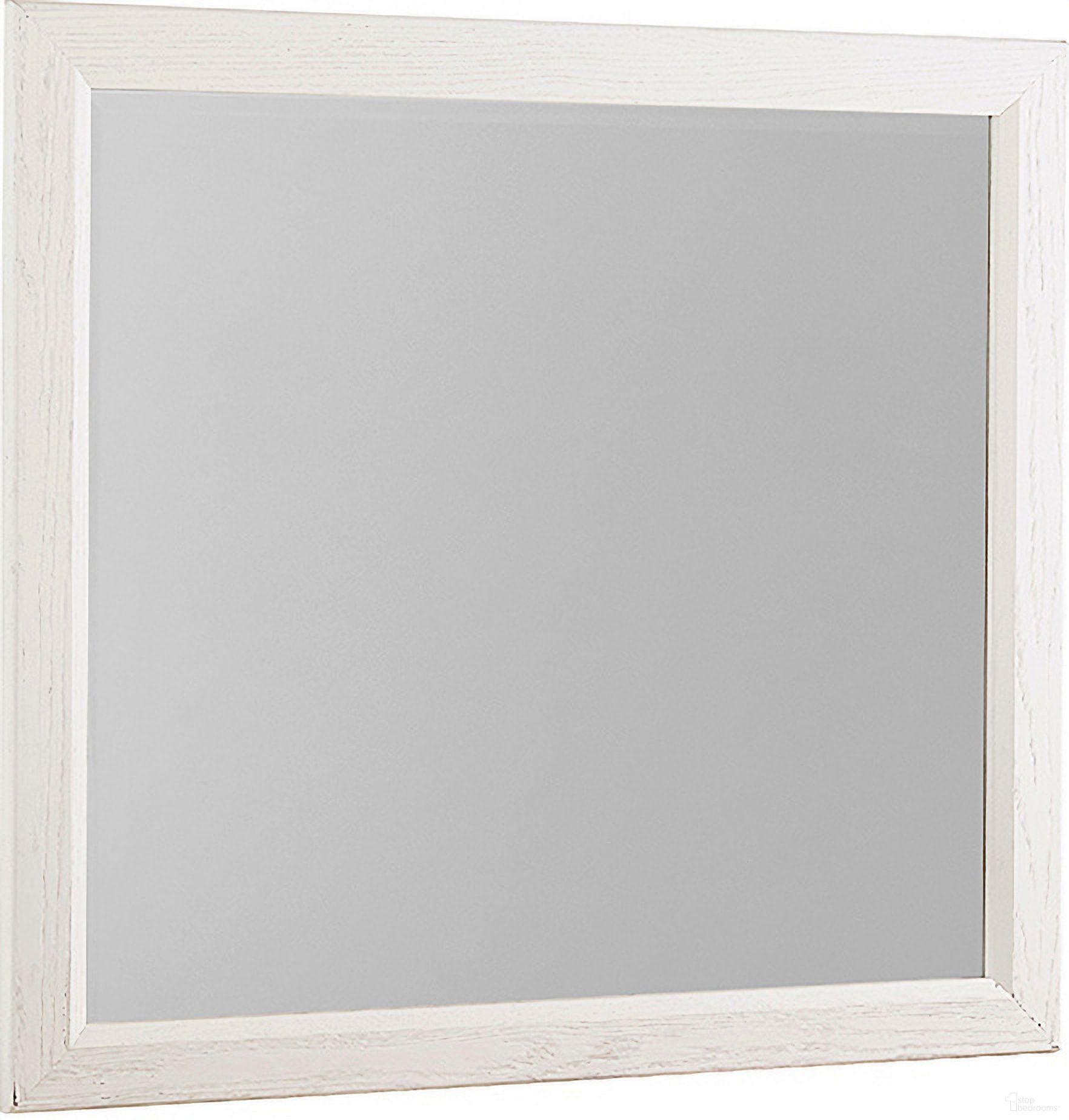 The appearance of Fundamentals Landscape Mirror In White designed by Vaughan Bassett in the transitional interior design. This white piece of furniture was selected by 1StopBedrooms from Fundamentals Collection to add a touch of cosiness and style into your home. Sku: 16-446. Material: Wood.