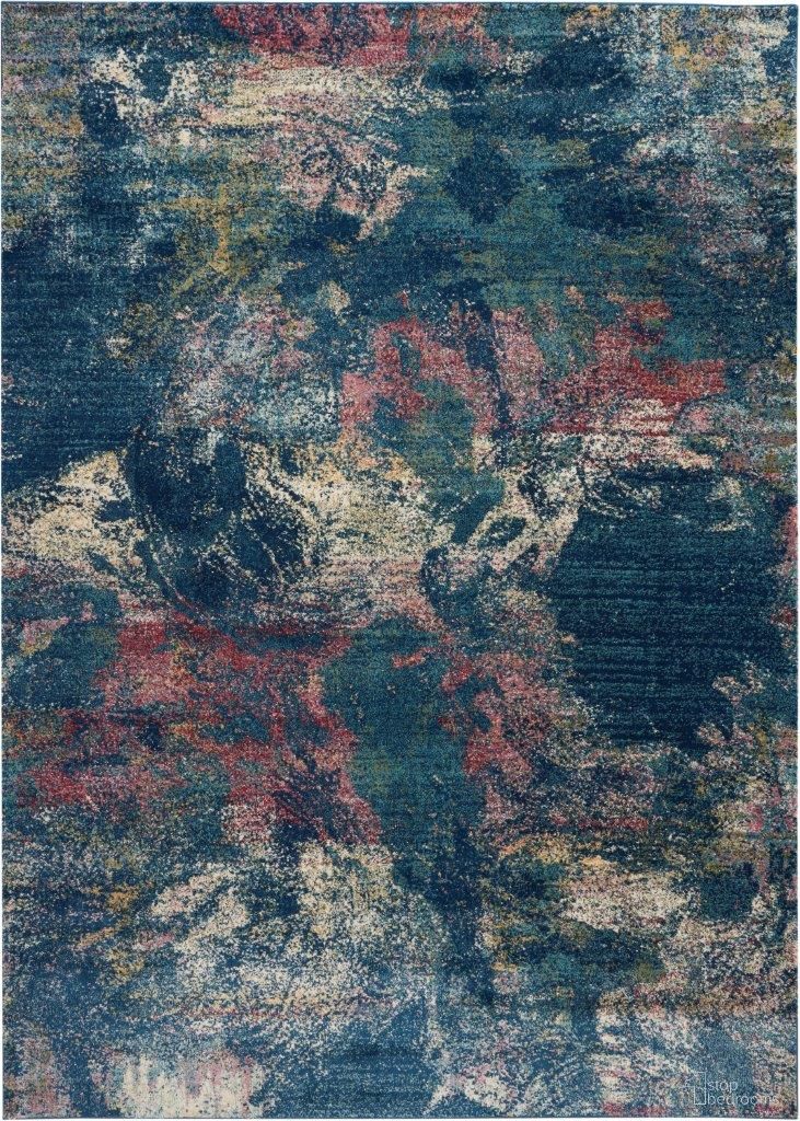 The appearance of Fusion Blue Multi Colored 8' x 11' Area Rug designed by Nourison in the modern / contemporary interior design. This blue and multicolor piece of furniture  was selected by 1StopBedrooms from Fusion Collection to add a touch of cosiness and style into your home. Sku: 99446488527. Material: Polypropylene.