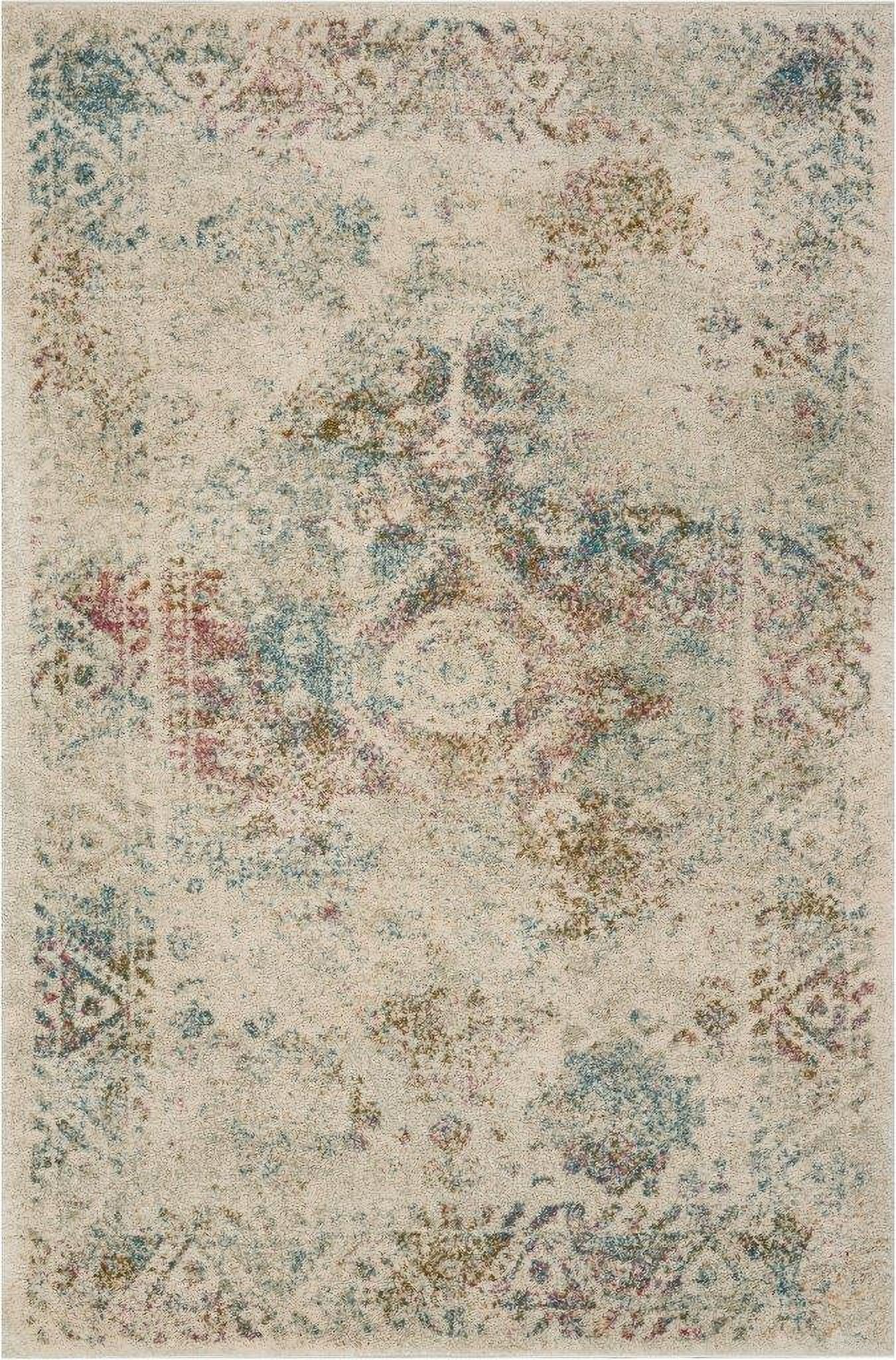 The appearance of Fusion Cream 4' x 6' Area Rug designed by Nourison in the traditional interior design. This cream piece of furniture was selected by 1StopBedrooms from Fusion Collection to add a touch of cosiness and style into your home. Sku: 99446317162. Material: Polypropylene.